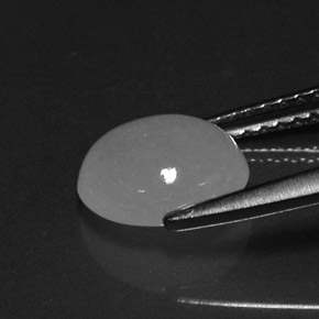 Giadeite Bianco naturale da 2.20 ct, Taglio ovale, Traslucido