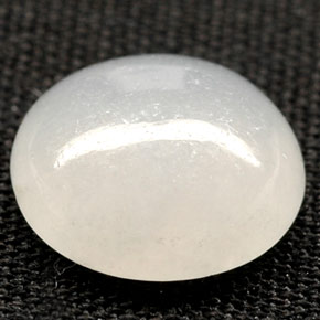 Giadeite naturale bianco da 2,39 ct, taglio rotondo, opaco