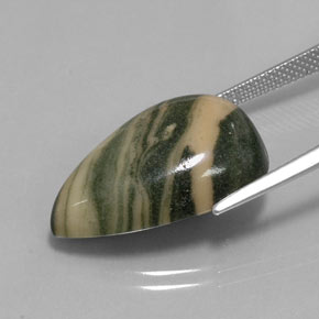 Diaspro naturale multicolore da 16,74 ct, taglio a pera, opaco