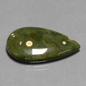 Diaspro naturale multicolore da 10,73 ct, taglio a pera, opaco