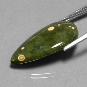 Diaspro naturale multicolore da 10,73 ct, taglio a pera, opaco