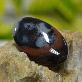 Diaspro naturale multicolore da 11,82 ct, taglio ovale, opaco
