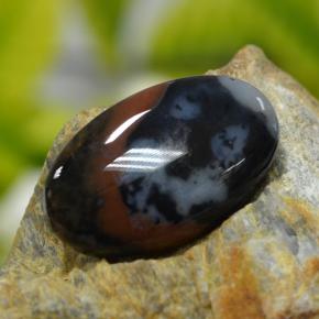 Diaspro naturale multicolore da 11,82 ct, taglio ovale, opaco