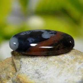 Diaspro naturale multicolore da 11,82 ct, taglio ovale, opaco