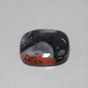 Diaspro naturale multicolore da 10,78 ct, taglio a cuscino, opaco