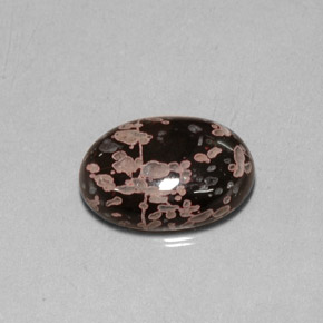 Diaspro naturale multicolore da 10,06 ct, taglio ovale, opaco