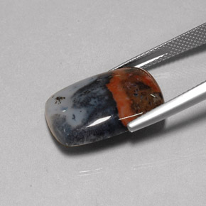 Diaspro naturale multicolore da 10,67 ct, taglio a cuscino, opaco