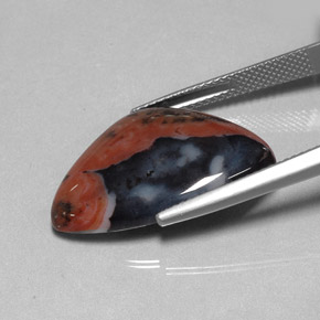 Diaspro naturale multicolore da 10,63 ct, forma fantasia, opaco