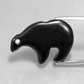 Diaspro naturale nero da 18,32 ct, forma fantasia, opaco
