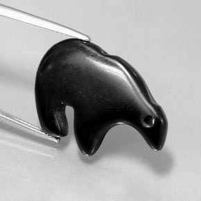 Diaspro naturale nero da 18,32 ct, forma fantasia, opaco