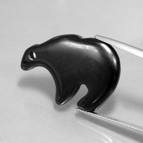 Diaspro naturale nero da 18,32 ct, forma fantasia, opaco