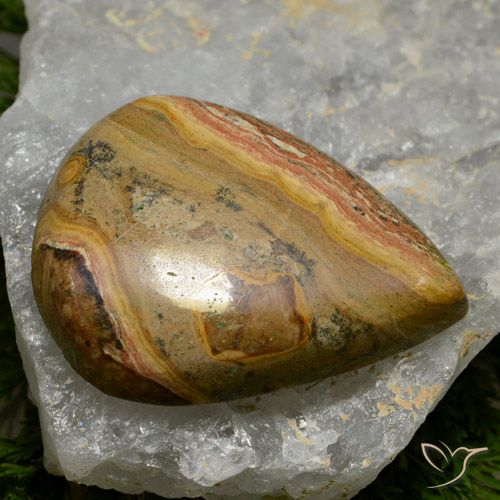 49.55ct Naturale Multicolore Diaspro, Forma a pera, Opaco