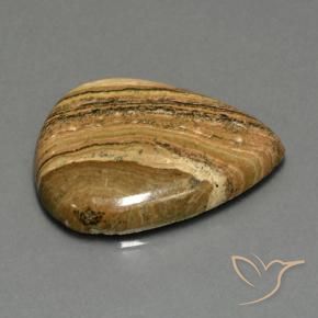 Diaspro Multicolore naturale da 43.05 ct, Forma a pera, Opaco