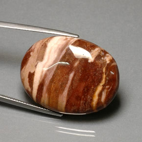 Diaspro naturale multicolore da 41,87 ct, taglio ovale, opaco