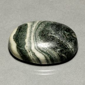 Diaspro naturale multicolore da 37,67 ct, taglio ovale, opaco