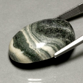 Diaspro naturale multicolore da 37,67 ct, taglio ovale, opaco