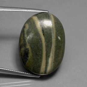 Diaspro naturale multicolore da 37,53 ct, taglio ovale, opaco