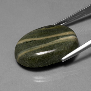 Diaspro naturale multicolore da 37,53 ct, taglio ovale, opaco