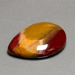 Diaspro naturale multicolore da 16,52 ct, taglio a pera, opaco