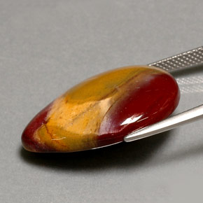 Diaspro naturale multicolore da 16,52 ct, taglio a pera, opaco