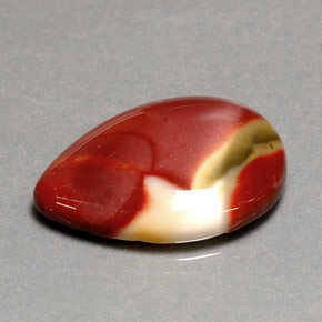 Diaspro naturale multicolore da 17,50 ct, taglio a pera, opaco