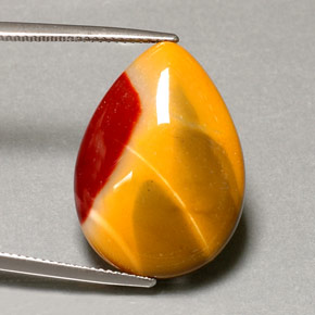 Diaspro naturale multicolore da 16,18 ct, taglio a pera, opaco