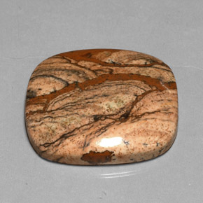 Diaspro naturale multicolore da 38,85 ct, taglio a cuscino, opaco