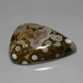 Diaspro naturale multicolore da 39,82 ct, trillion, opaco