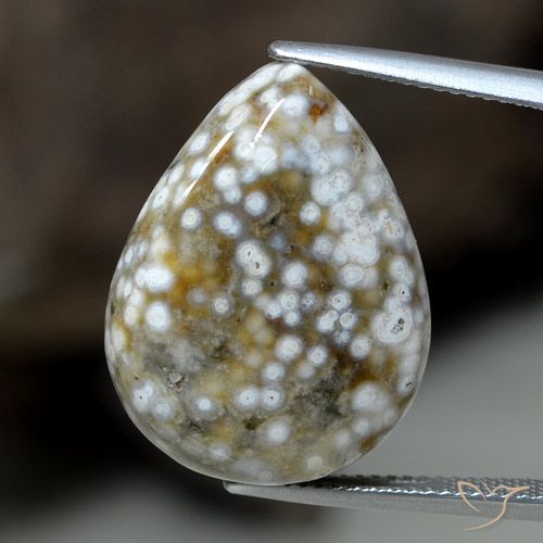 23.63ct Naturale Multicolore Diaspro, Forma a pera, Opaco