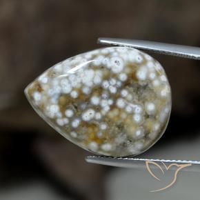 Diaspro Multicolore naturale da 23.63 ct, Forma a pera, Opaco