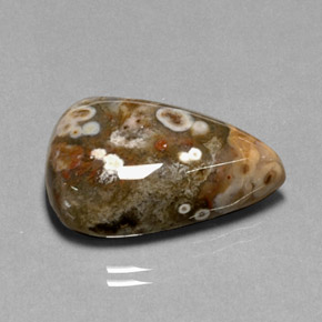 Diaspro naturale multicolore da 20,99 ct, taglio a pera, opaco