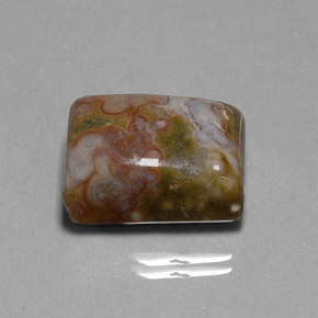 Diaspro naturale multicolore da 17,72 ct, baguette, opaco