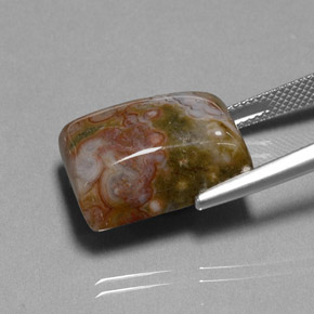 Diaspro naturale multicolore da 17,72 ct, baguette, opaco