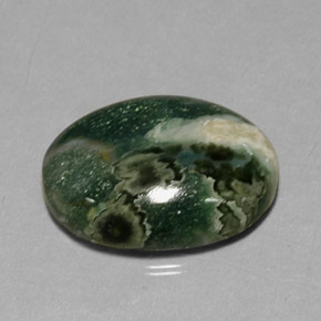 Diaspro naturale multicolore da 13,88 ct, taglio ovale, opaco