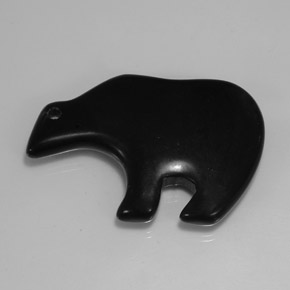 Diaspro naturale nero da 36,77 ct, forma fantasia, opaco