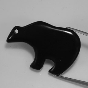 Diaspro naturale nero da 36,77 ct, forma fantasia, opaco