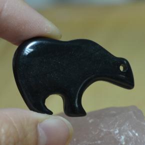 Diaspro naturale nero da 42,52 ct, forma fantasia, opaco