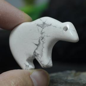 Diaspro naturale bianco da 51,57 ct, forma fantasia, opaco