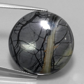 Diaspro Multicolore naturale da 30.49 ct, Taglio rotondo, Opaco