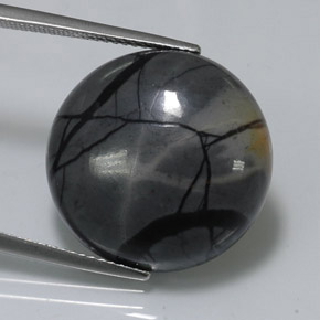 Diaspro naturale multicolore da 18,77 ct, taglio rotondo, opaco
