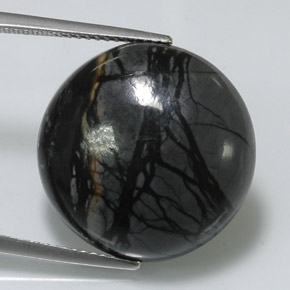 Diaspro naturale multicolore da 19,32 ct, taglio rotondo, opaco