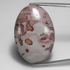 Diaspro naturale multicolore da 32,70 ct, taglio ovale, opaco