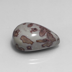 Diaspro naturale multicolore da 15,13 ct, taglio a pera, opaco