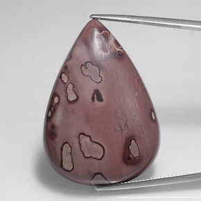 Diaspro naturale multicolore da 41,12 ct, taglio a pera, opaco