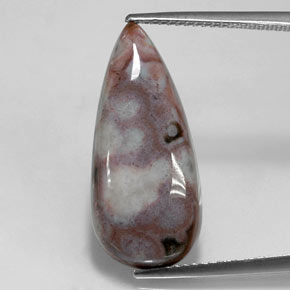 Diaspro naturale multicolore da 11,23 ct, taglio a pera, opaco