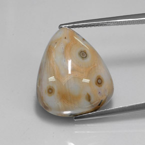 Diaspro naturale multicolore da 15,02 ct, taglio a pera, opaco