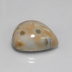 Diaspro naturale multicolore da 15,02 ct, taglio a pera, opaco
