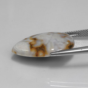 Diaspro naturale multicolore da 11,87 ct, taglio a pera, opaco