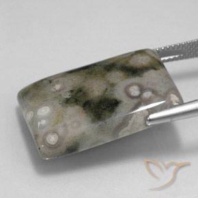 Diaspro Multicolore naturale da 23.21 ct, Taglio a baguette, Opaco