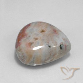 Diaspro Multicolore naturale da 26.95 ct, Forma a pera, Opaco